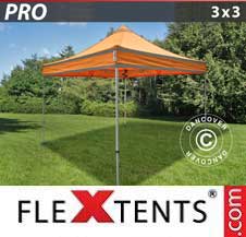 Tente Pliante Flextents Pro 3x3m Orange réfléchissant