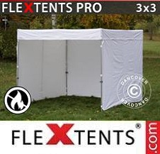 Tente Pliante Flextents Pro 3x3m, blanc, M2