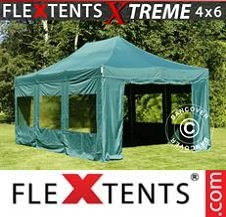 Tente Pliante FleXtents Pro Xtreme 4x6m Vert, avec 8 cotés
