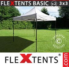 Tente pliante Flextents Basic 3x3m Blanc