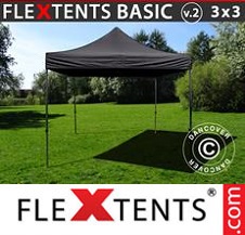 Tente pliante Flextents Basic 3x3m Noir
