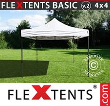 Tente pliante Flextents Basic 4x4m Blanc