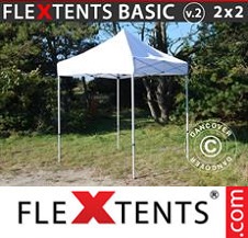 Tente pliante Flextents Basic 2x2m Blanc