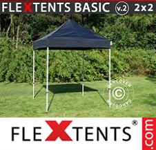 Tente pliante Flextents Basic 2x2m Noir