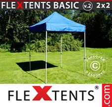 Tente pliante Flextents Basic 2x2m Bleu