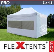 Tente Pliante Flextents Pro 3x4,5m Blanc, avec 4 cotés