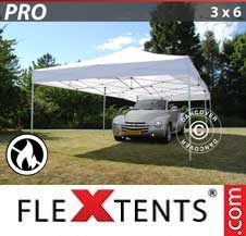 Tente Pliante Flextents Pro 3x6m Blanc, Ignifugé