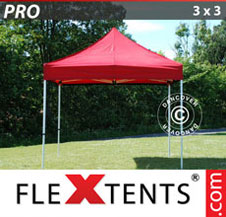 Tente Pliante Flextents Pro 3x3m Rouge