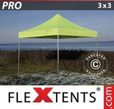 Tente Pliante Flextents Pro 3x3m Néon jaune/vert