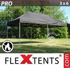 Tente Pliante Flextents Pro 3x6m Noir, Ignifugé
