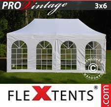 Tente Pliante Flextents Pro 3x6m Blanc, avec 6 cotés