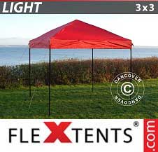 Tente pliante FleXtents Light 3x3m Rouge