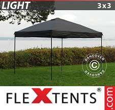 Tente pliante FleXtents Light 3x3m Noir