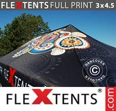 Tente pliante FleXtents PRO avec impression numérique 3x4,5m
