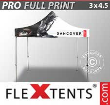 Tente pliante FleXtents PRO avec impression numérique 3x4,5m