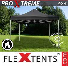 Tente Pliante FleXtents Pro Xtreme 4x4m Noir, Ignifugé