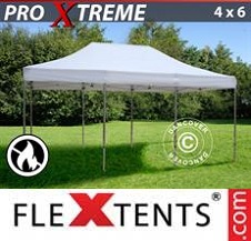 Tente Pliante FleXtents Pro Xtreme 4x6m Blanc, Ignifugé