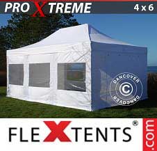 Tente Pliante FleXtents Pro Xtreme 4x6m Blanc, avec 8 cotés