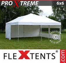 Tente Pliante FleXtents Pro Xtreme 6x6m Blanc, avec 8 cotés