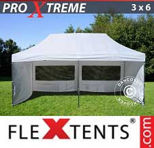 Tente Pliante FleXtents Pro Xtreme  3x6m Blanc, avec 6 cotés