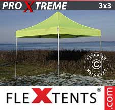 Tente Pliante FleXtents Pro Xtreme 3x3m Néon jaune/vert